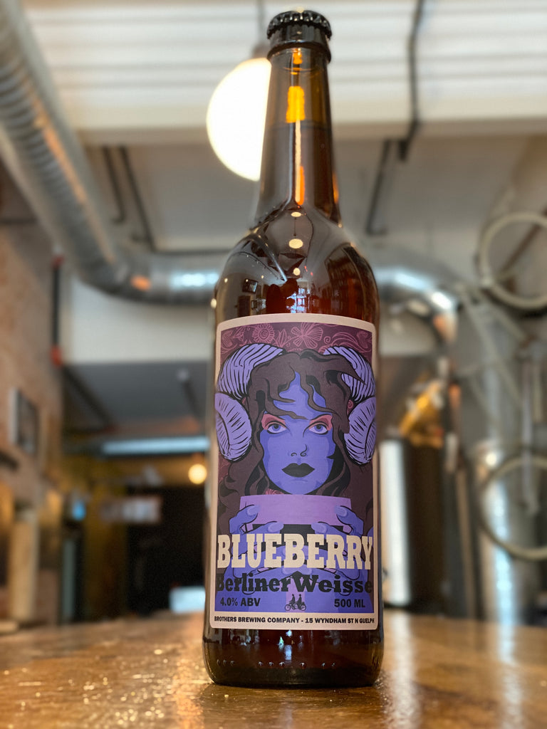 Blueberry Berliner Weisse Sour Beer Bottle