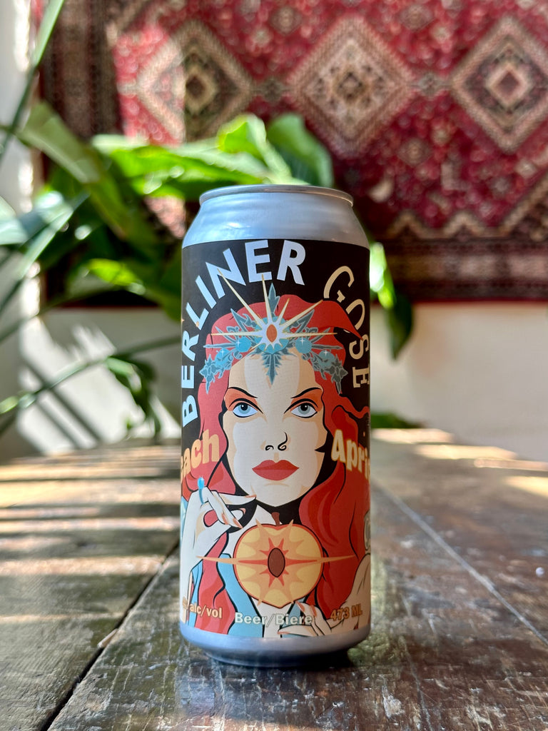 Peach Apricot Berliner Gose Can on table