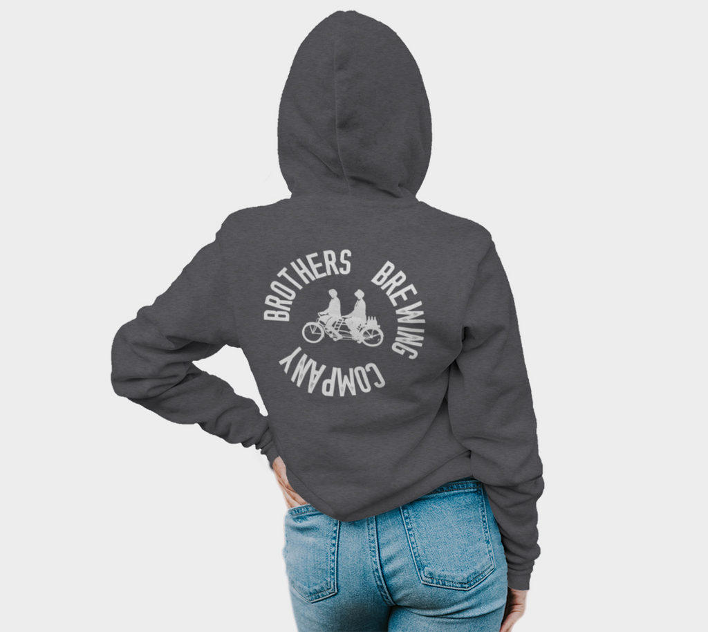 Brothers Hoodie on Woman Back