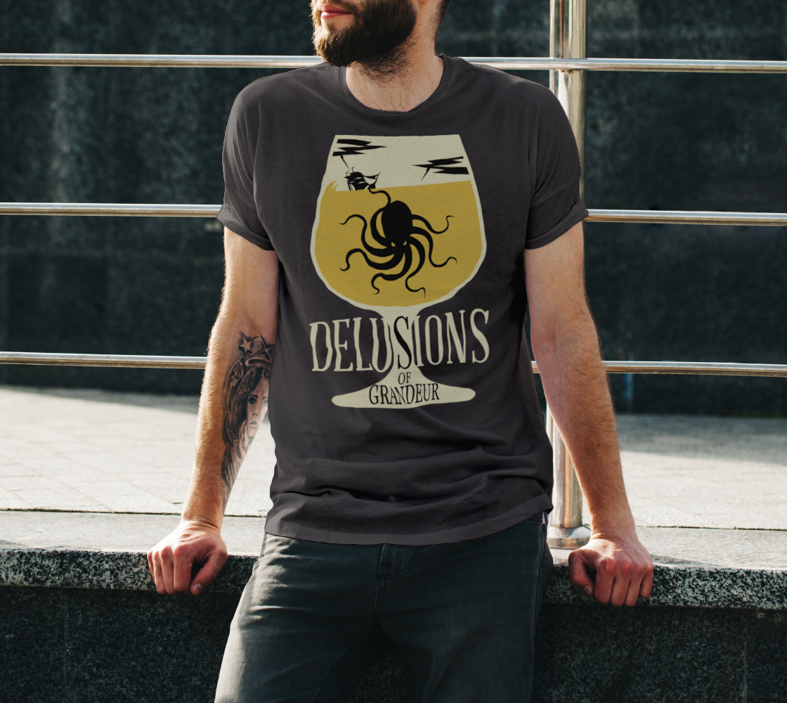 Delusions Of Grandeur Belgian Dubbel Unisex Tee X Large Bella Canvas 3001 Dark Grey