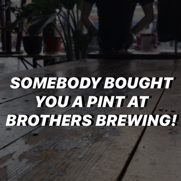 Somebody Bought You A Pint At Brothers Brewing Coupon