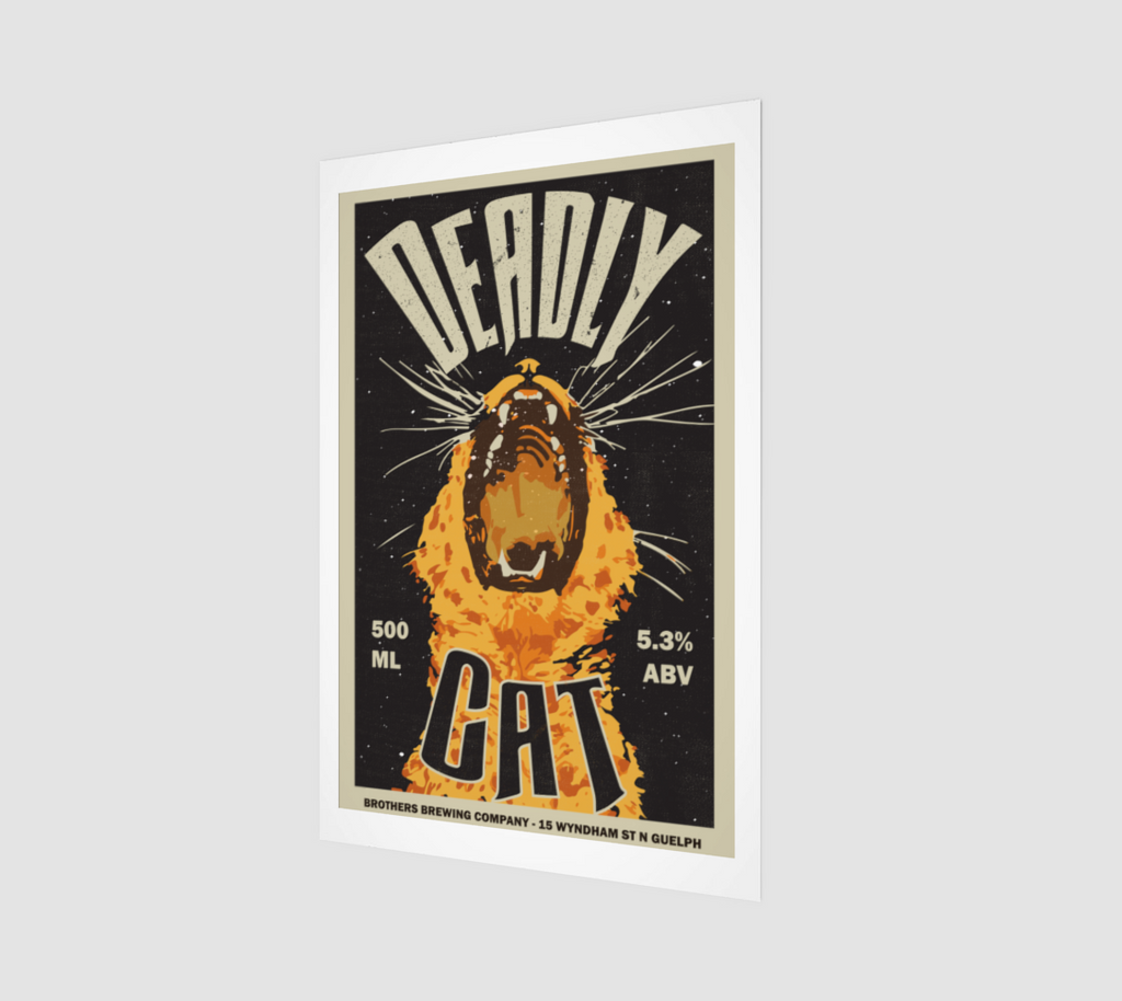 Deadly Cat Vanilla Ale Label Art Print