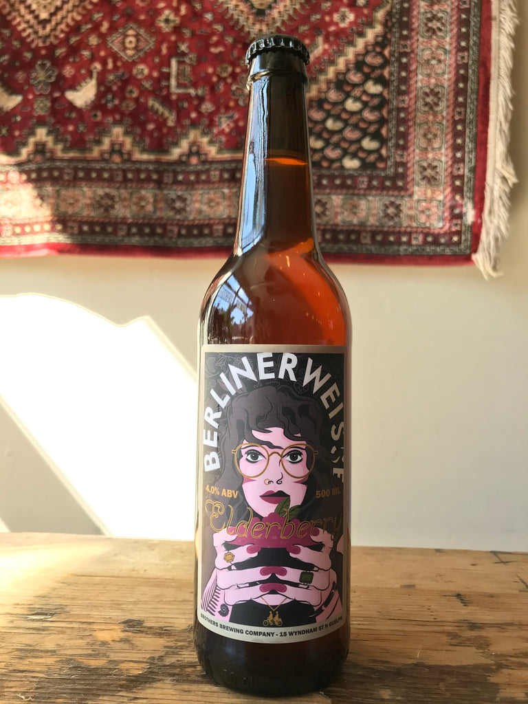Elderberry Berliner Weisse Sour Beer Bottle