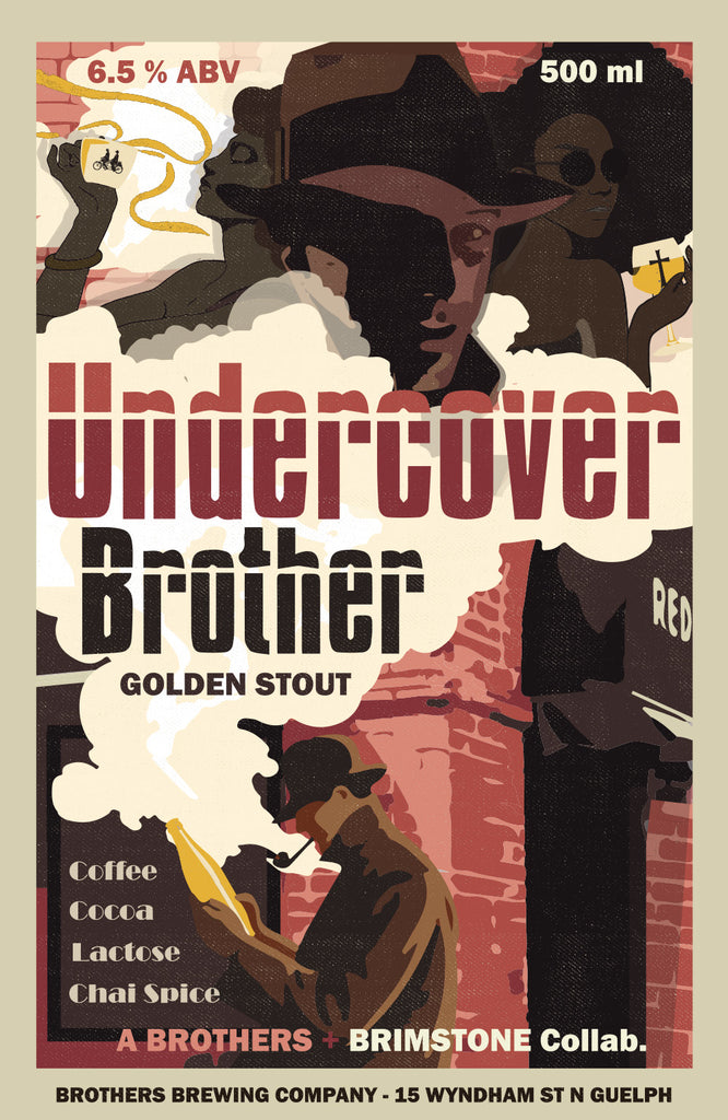 Undercover Brother Chai Golden Stout Label Fine Art Print